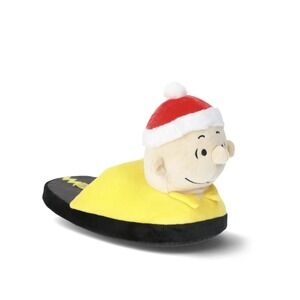 PEANUTS Charlie Brown Family Christmas 3D Slippers Adult Mens Size 11 / 12 NWT